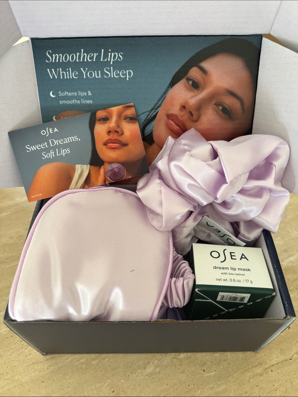 New OSEA Dream Lip Mask PR box